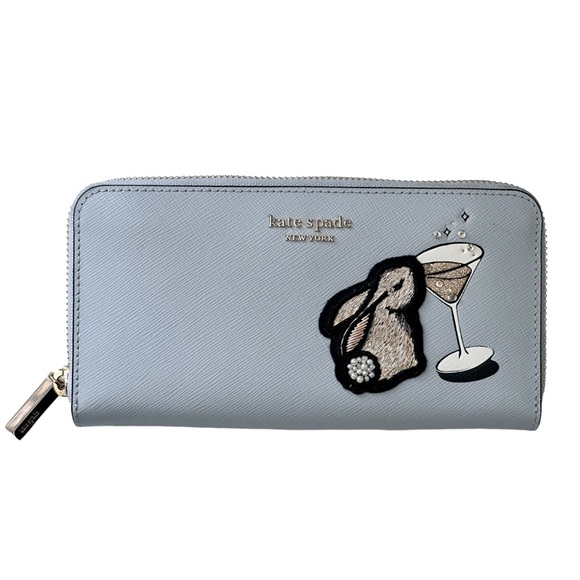 Kate Spade New York BunBun Bunny Zip Around Continental Wallet NWT - Picture 2 of 11